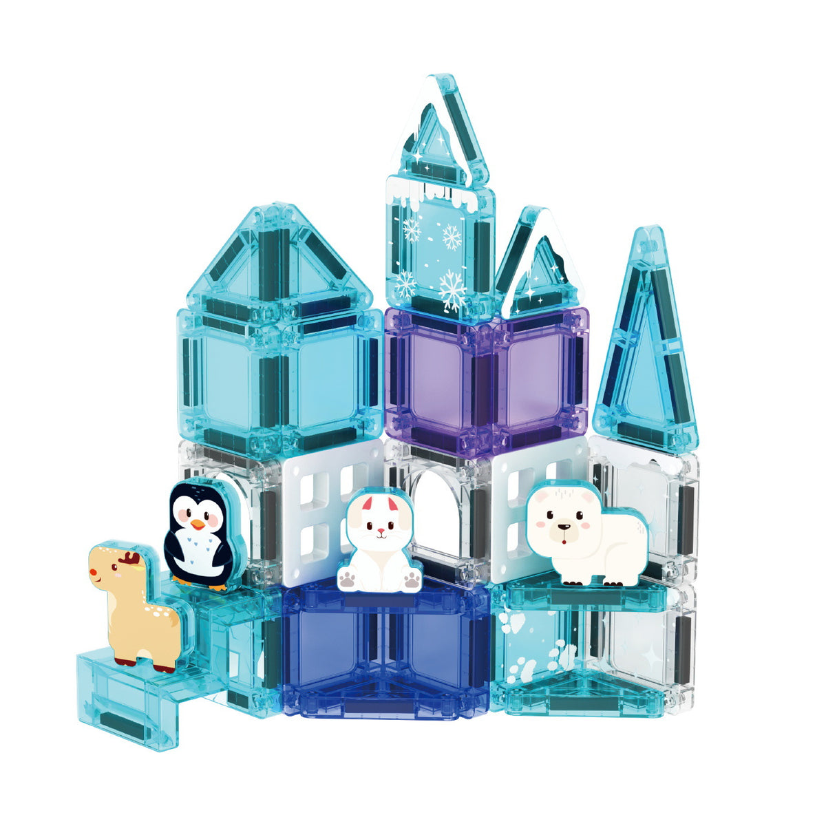 Cross-Border Mini Color Window Magnetic Tiles Children's Portable Travel Iron Box Set 3.75cm Magnetic Building Blocks Toy - image 5