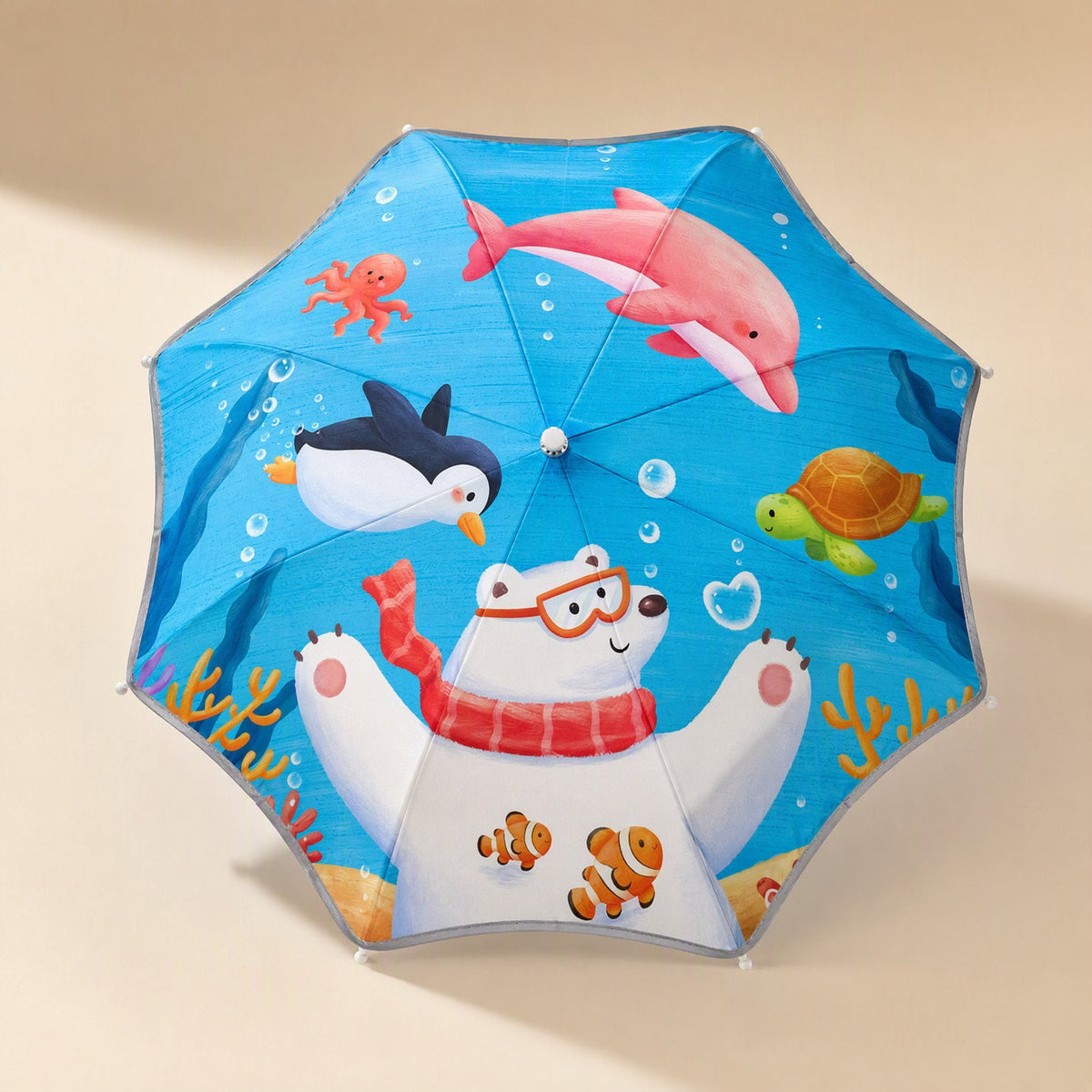 Children’s cartoon folding umbrella with ring buckle - view 5