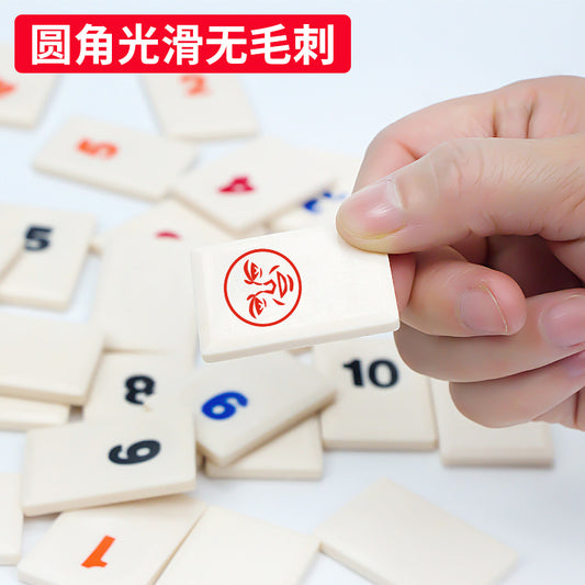 Cross-Border Israeli Mahjong Standard Version Digital Number Game Cards Adult Leisure Party Secret Card Board Game Educational Toy - image 2