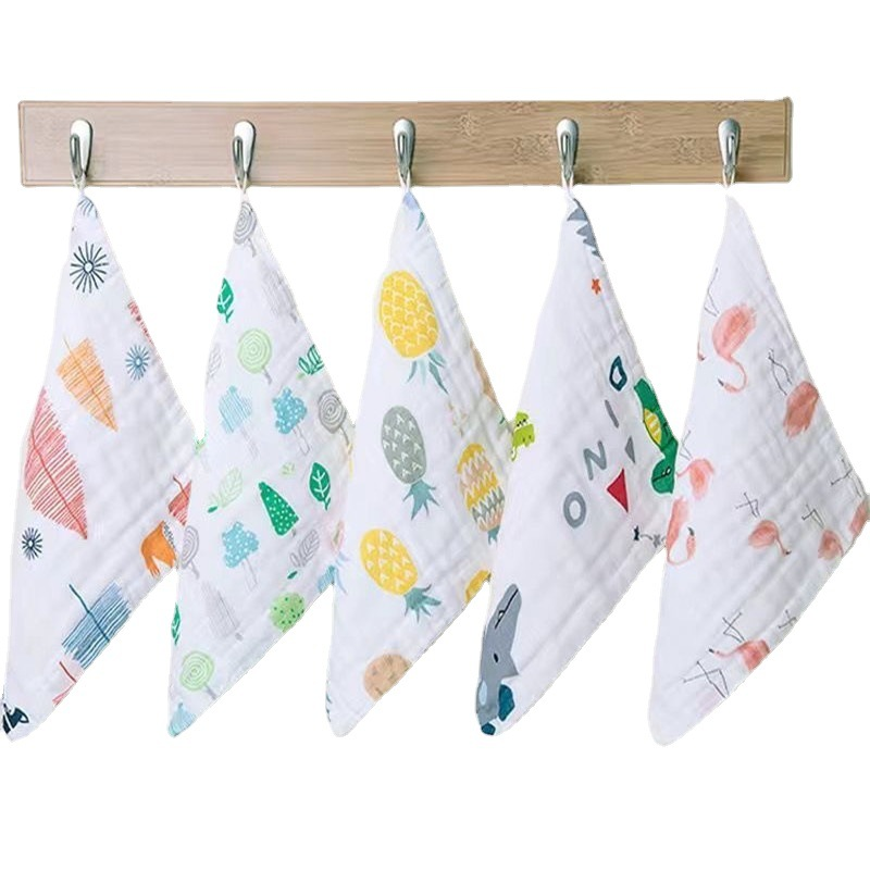 Children's Gauze Face Towel, Baby Square Towel, Class a Saliva Towel, All-Cotton Wholesale, Soft Pure Cotton Six-Layer Face Towel - image 5