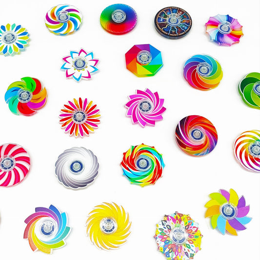 Cross-Border Creative Colorful Acrylic Spinning Top, Dazzling Fingertip Spinner, Cool Stress-Relief Toy Wholesale - image 2