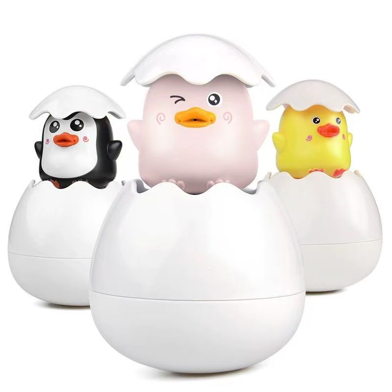 Baby Water Play Eggshell Toy Bathroom Water Spray Egg Baby Bath Duck Shower Head Wholesale Bath Toys - image 5