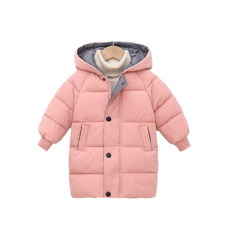 Foreign trade children's cotton coat, mid-length, thickened and warm jacket for boys and girls, baby winter coat, cross-border cotton coat wholesale - image 5
