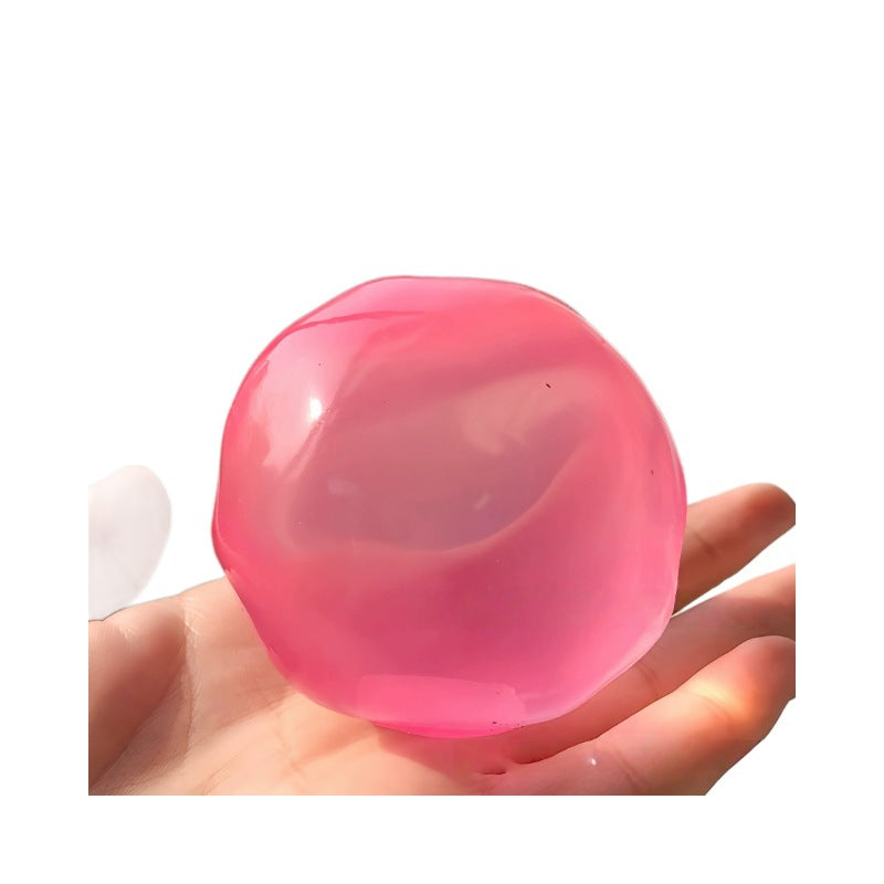 White Moonlight Coconut Oil Ball Squishy Toy, the Same Style as on Xiaohongshu, with a Creamy Texture, Ultra-Transparent, Moldable, Stress-Relief Toy Ball, Creative Ball - image 5