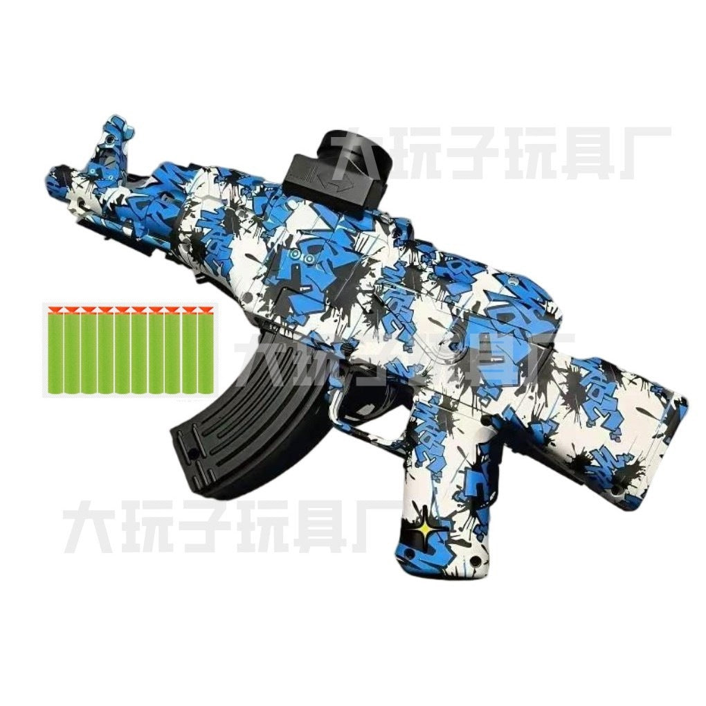 Factory Direct Sales Ak47 Toy Gun Graffiti M416 Cross-Border Amazon Mp5 Cross-Border Popular Short Assault Toy Gun - image 5