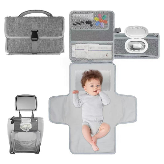 Baby Diaper Changing Pad Portable Travel Diaper Changing Mat Bag Stroller Hanging Type Newborn Diaper Protector - image 2