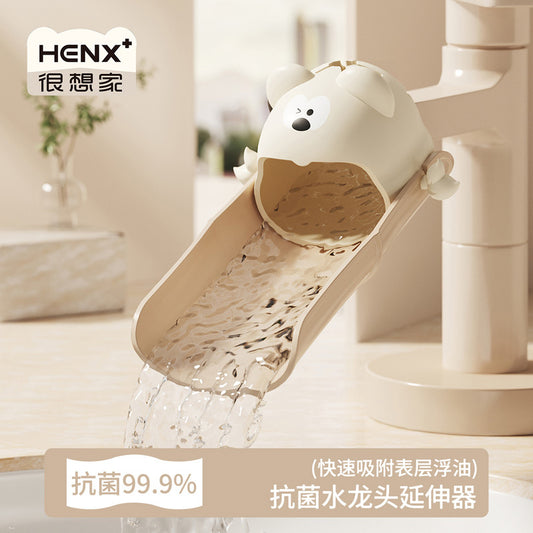 Faucet Extender for Baby Hand Washing, Cute Cartoon Universal Silicone Extension for Children, Splash-Proof Magic Device - image 2