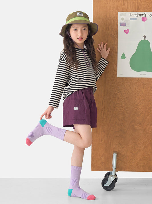 2033 Children's Socks Wholesale Autumn and Winter Jumping Candy Baby Striped Cartoon Elastic Breathable Sports Socks Double Needle Socks - image 2