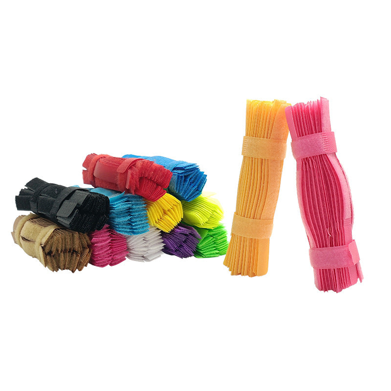 Colorful Velcro cable ties for bundling plants, organizing wires, toy tidying, data cable storage, cable management straps with hooks, wholesale - image 5