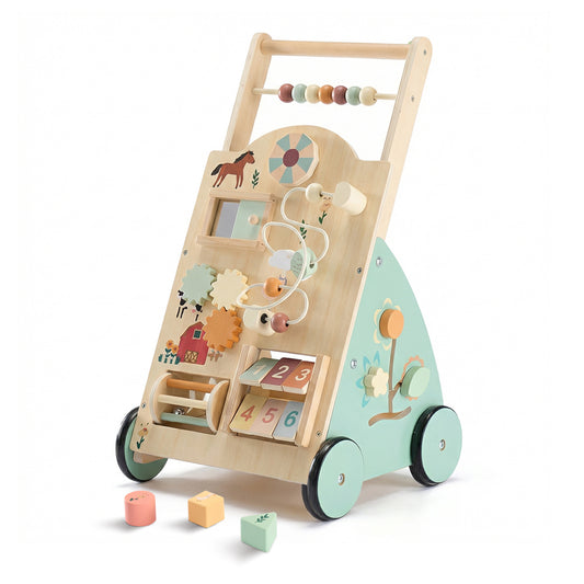 Wooden Adjustable-Speed Baby Walker