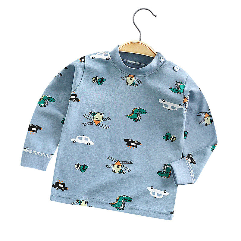 A generation of children's spring and autumn long sleeve T-shirt baby cotton bottoming shirt boys and girls Korean baby jacket - image 5
