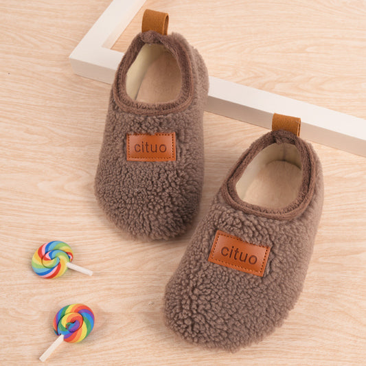 Winter Children's Floor Socks Shoes Fleece-lined Thickened Non-slip Soft Bottom Toddler Socks Shoes for Boys and Girls - image 2