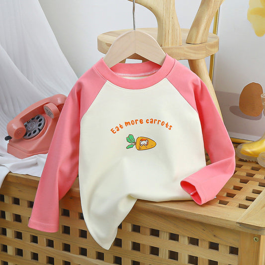 Children's Long-Sleeved T-Shirt Pure Cotton New Baby Base Layer Knitwear Boy Autumn Clothing K-Style 1-Year-Old Kidsren's Clothing Wholesale - image 2