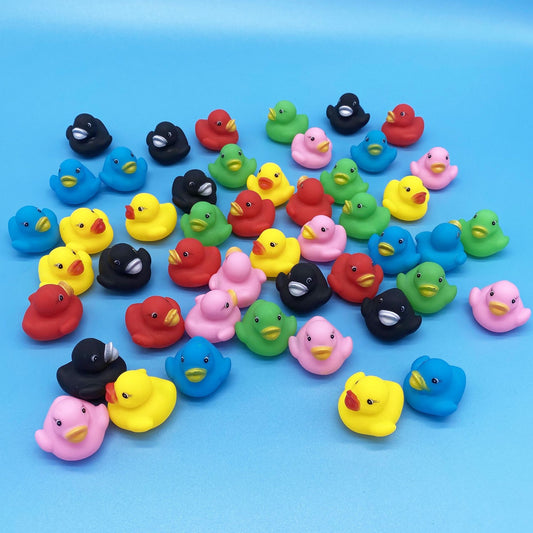 Children's water play small yellow duck color Mini small duck vinyl soft rubber pinch call small duck bath toy - image 2