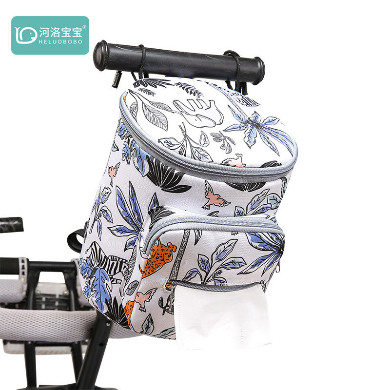 New Large-Capacity Baby Walking Artifact Stroller Hanging Bag Stroller Storage Bag Multi-Functional Stroller Bag Outing Mommy Bag - image 5