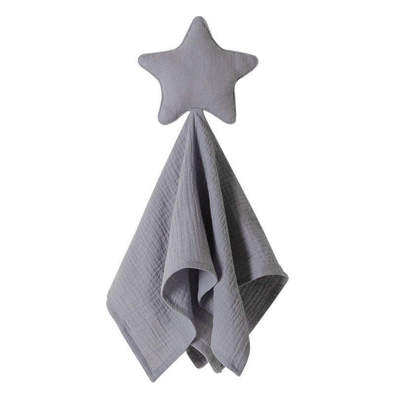 Baby Comfort Towel Hand Puppet Toy, Cute Sleep Aid for Babies, Newborn Gauze Pure Cotton Star and Moon Doll - image 5
