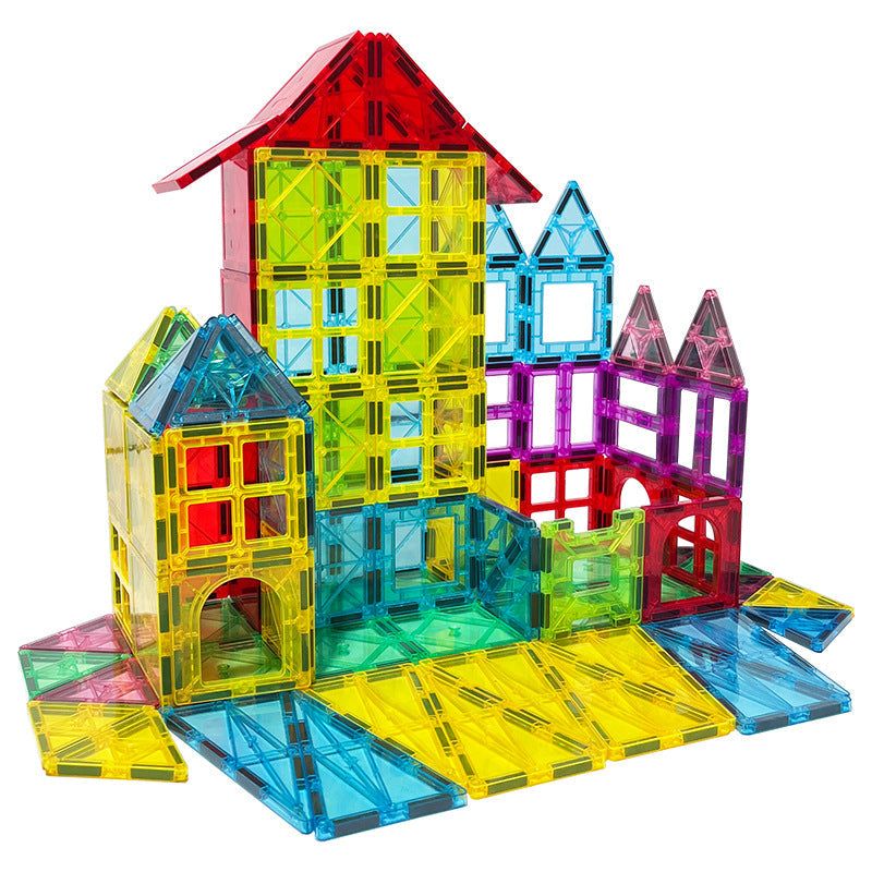 Source Factory Large Color Window Magnetic Piece Building Block Set Early Education Educational Building Piece Toy Assembled DIY Toy - image 5