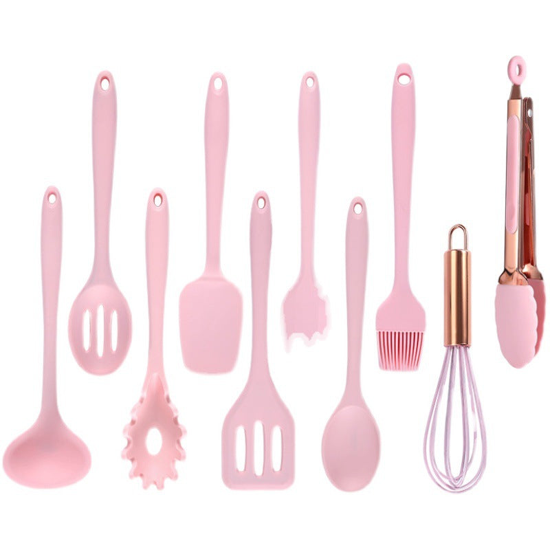 Mini silicone spatula non-stick special high temperature resistant baby food spatula spatula spatula Spatula Silicone kitchenware 10 piece set - image 5