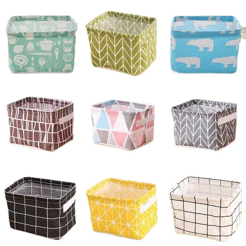 Cotton and Linen Desktop Sundries Storage Box Toy Cosmetics Household Drawer Type Medicine Box Underwear Socks Organizer Storage Basket - image 5