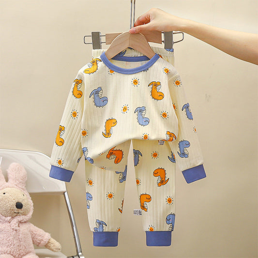 Children's Pure Cotton Underwear Set, New Autumn Style, Boys' Autumn Clothes and Pants, Baby Pajamas, Girls' Loungewear, Children's Clothing - image 2