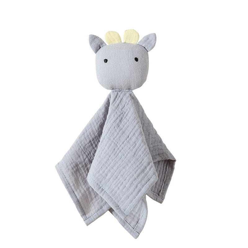 Baby Sleeping Comforter, Cute Pure Cotton Gauze for Infants, Newborn Soothing Sleep Aid, Soothing Little Cow Plush Toy - image 5