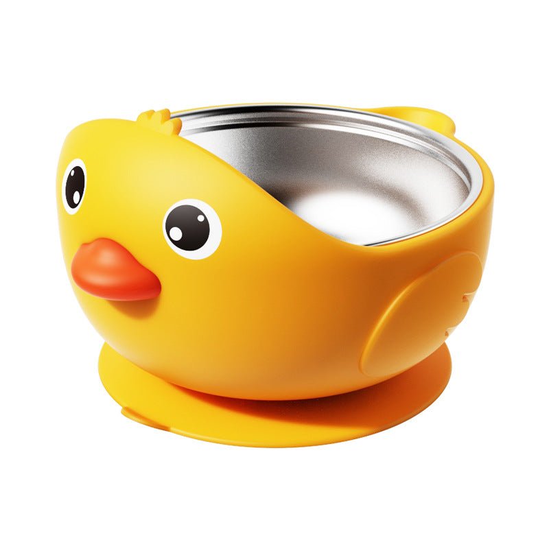 Silicone bowl cartoon baby suction cup bowl complementary bowl can be steamed and anti-fall baby independent eating children's tableware new - image 5