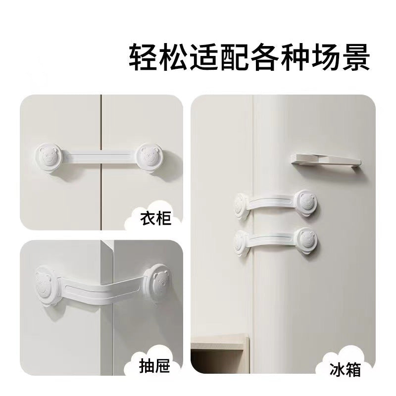 Child safety lock protective drawer lock baby anti-pinch multi-functional baby anti-opening refrigerator cabinet door lock - image 5