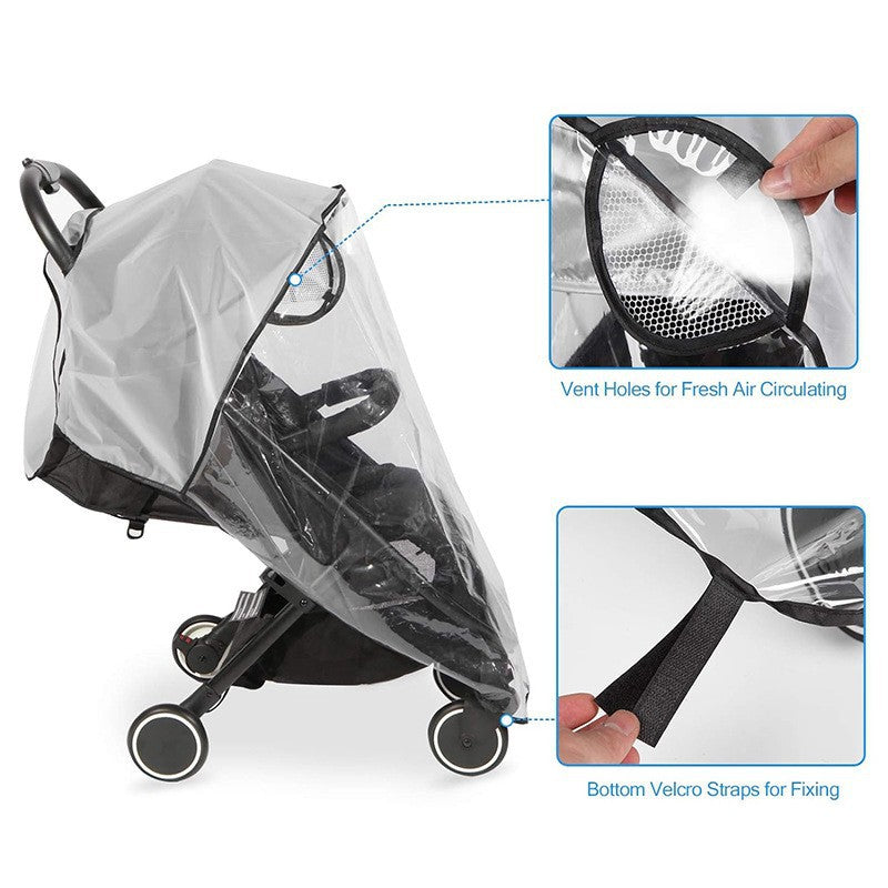 Amazon Cross-border Hot Selling Baby Car Rain Cover Trolley Windshield Winter Warm Cover Baby Car Raincoat Universal - image 4