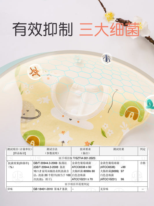 Autumn and winter bib baby saliva towel waterproof bib 360 rotatable pure cotton newborn petal type baby bib - image 2