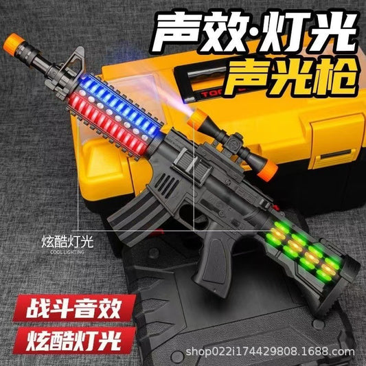 Hot sale children's electric toy gun with light music submachine gun 2-3-6 years old boy toy gun wholesale - image 2