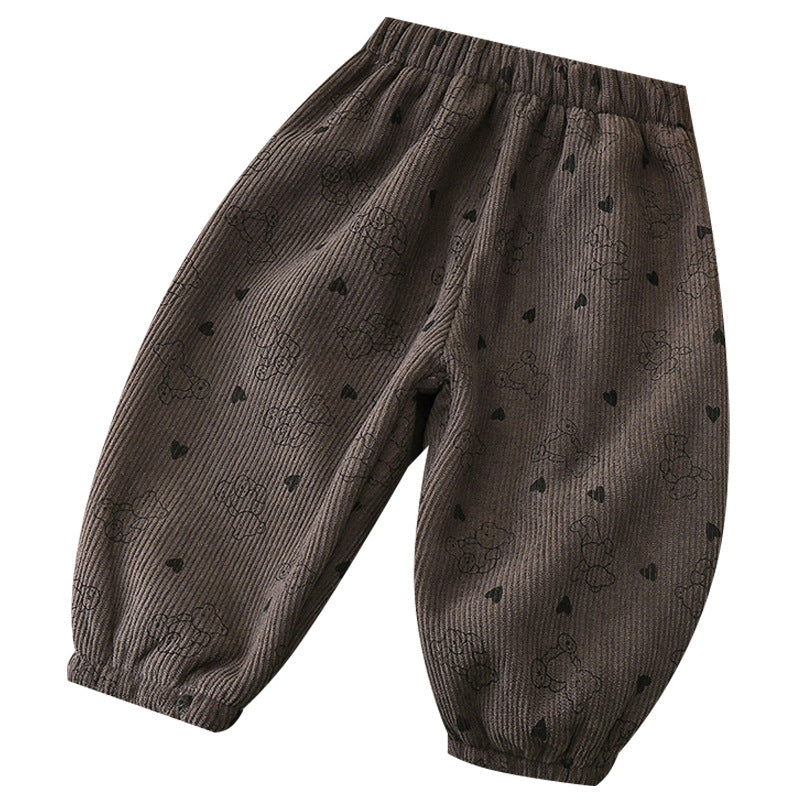 Winter Baby Boys Children's Pants Girls' Pants Fleece-Lined Pants Children's Pants New Warm Pants Children's Wear Thickened Outer Wear - image 5