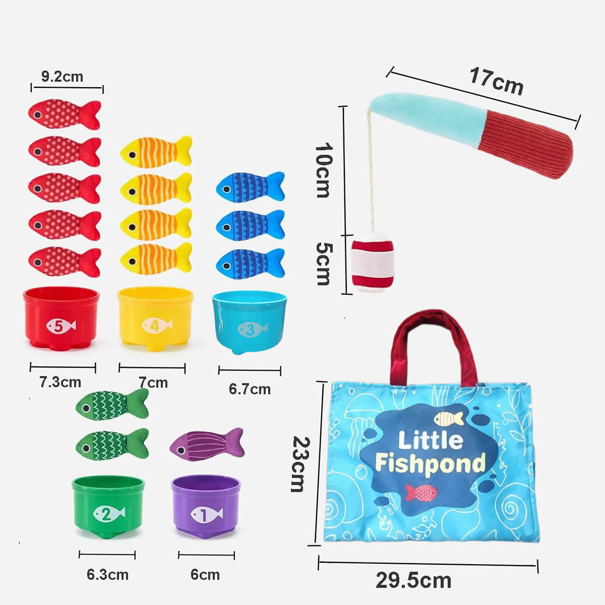 Cross-border Explosions Montessori Toy Baby Fishing Toy Fabric Crawling Game Mat Three-dimensional Early Education Enlightenment - image 5