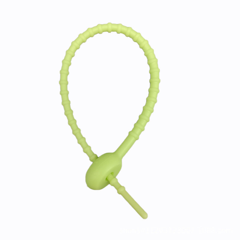 15cm colorful silicone cable ties toy accessories lanyard non-woven text cable ties lanyard reusable - image 5