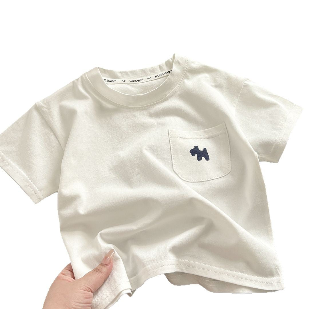 Children's Pure Cotton T-Shirt Pure Cotton Boys Summer Clothes Baby New Kidsren's Clothing Girls Loose Casual Tops Half Sleeves - image 5
