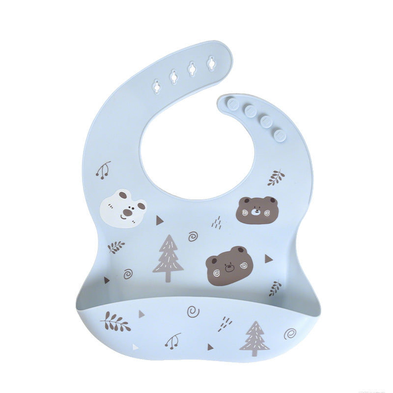 Silicone Baby Bibs, Baby Eating Bibs, Stereo Waterproof Super Soft Eating Bibs, Kidsren's Large Saliva Pockets - image 5
