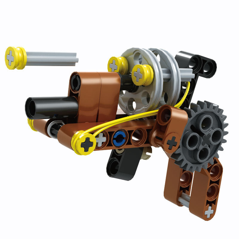 Revolver Educational Building Blocks Children's Puzzle Assembly Pistol Toy Wholesale Can Fire Machine Gun Boys' Gift - image 5