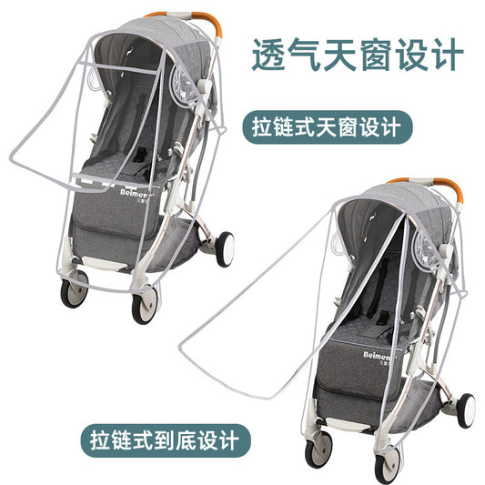 Stroller Rain Cover, Stroller Rain Cover, Baby Stroller Rain Cover, Baby Stroller Rain Cover, Windproof Cover, Factory Direct Supply Cross-Border - image 2