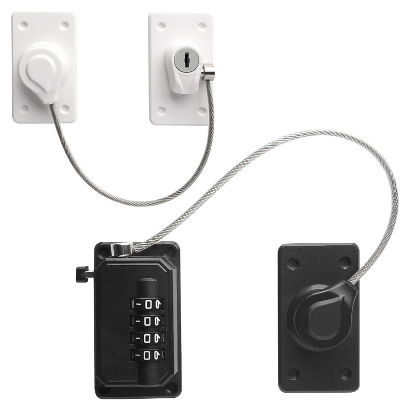 No-Drill Adjustable Child Lock Window Limiter Safety Lock Chain Lock Refrigerator Outward-Opening Casement Sliding Window Lock - image 5