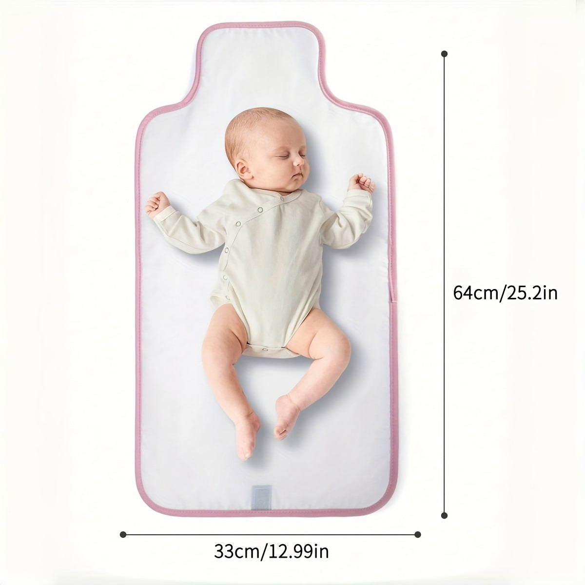Portable Baby Changing Pad Plaid Diaper Changing Pad with Wet Wipes Pocket and Easy to Clean - image 5
