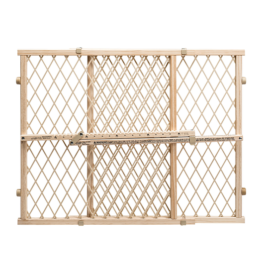 Position & Lock Adjustable Wood Baby Gate