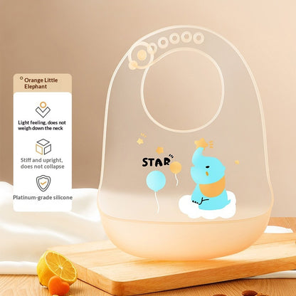Waterproof Silicone Baby Feeding Bib Soft Infant Solid Food Bib