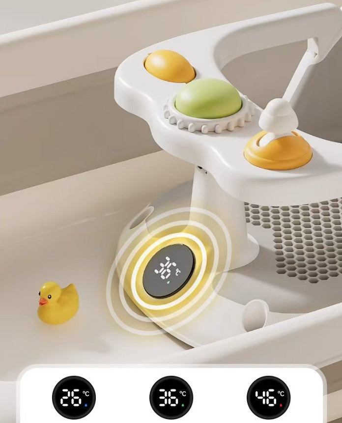 Baby Bath Seat Non-slip Soft Toddler Bath Chair Suction Cups