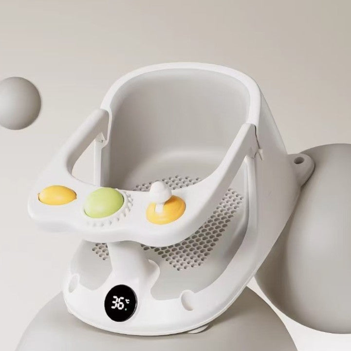 Baby Bath Seat Non-slip Soft Toddler Bath Chair Suction Cups