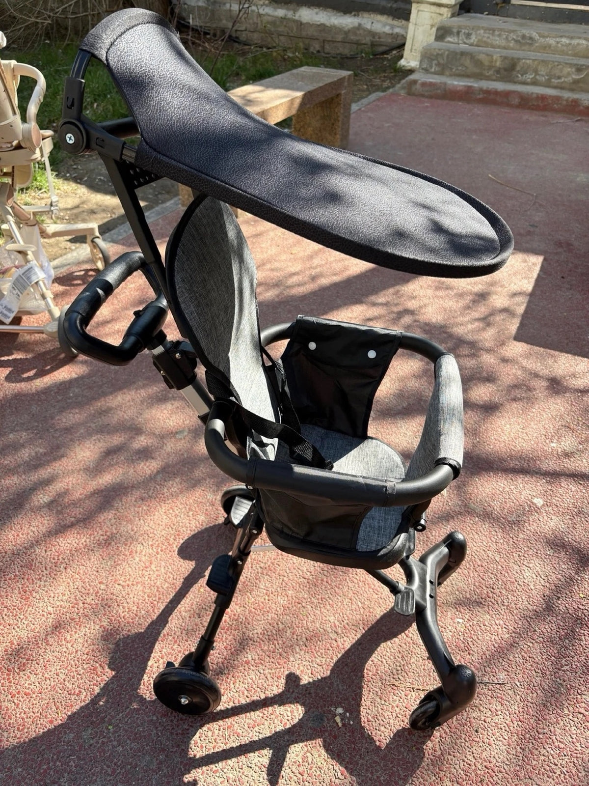 Compact Lightweight Stroller with Adjustable Canopy
