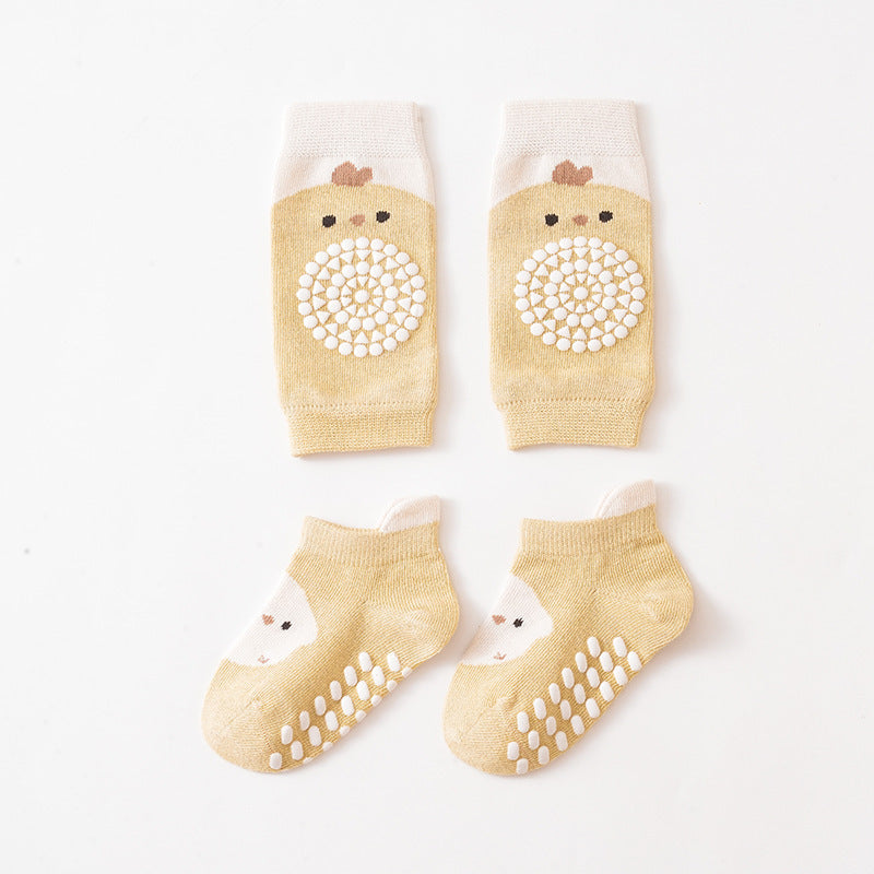 Glue-applied Non-slip Knee Pads Newborn Socks