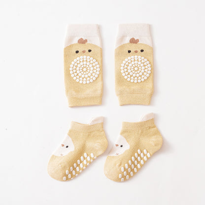 Glue-applied Non-slip Knee Pads Newborn Socks