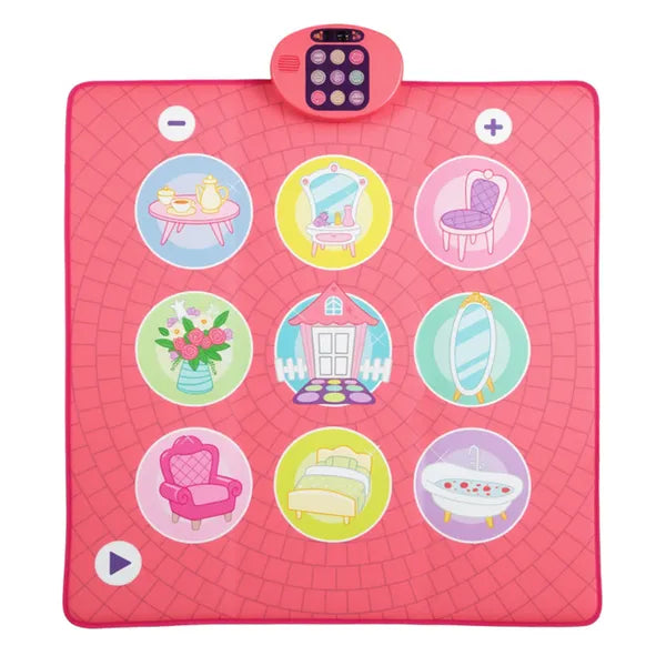 Pink Kids Dance Mat (3+ Ages), 5 Difficulty Levels & 9 Demo