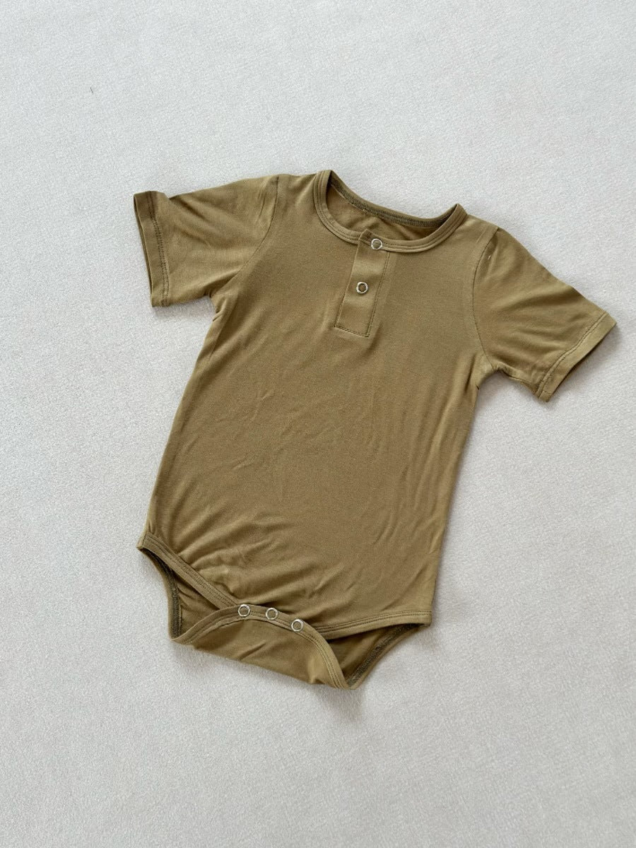 Class a Breathable Bamboo Fiber One-piece Bodysuit for Baby