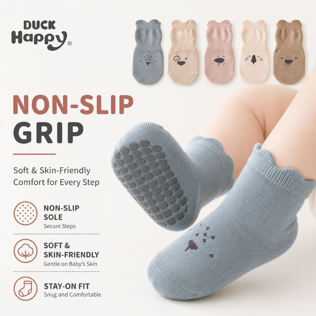 2026 Baby Floor Socks Indoor Toddler Socks Autumn and Winter Pure Cotton Breathable Non-Slip Bottom Insulation Kidsren's Socks Trampoline Socks - image 3