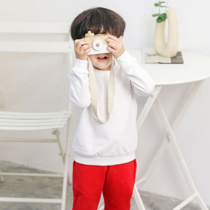 Children's Sweatshirt New Spring Style Solid Color Boys' Korean Style Round Neck Toddler Top Girls' Spring Long-Sleeve Trendy Clothing - image 1